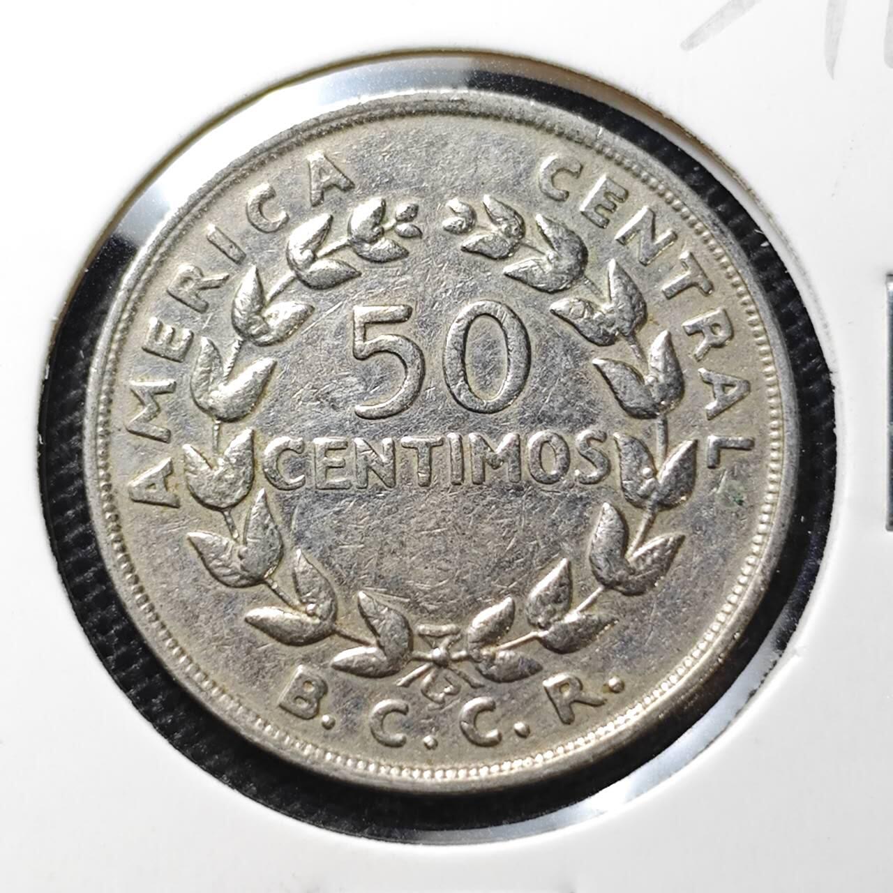 KK钱币收藏小铺 第334期 2月预留时间 周末发货  1968哥斯达黎加50分