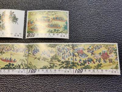 洪涛臻品批发群 精选邮票限时拍卖第1108期  明人入跸图 新全 联票齿间1折可自行撕开以便插册。难得一见全品