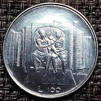 布加迪🐬～世界钱币(上海)🌾第 242 期 /  各国套币和散币 - 圣马力诺🇸🇲 1976年 100里拉