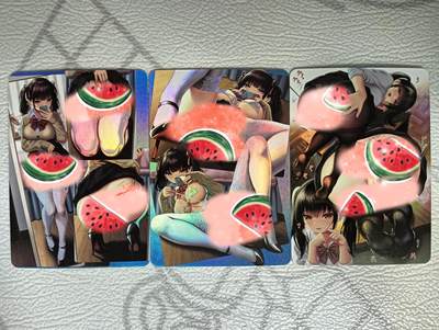 花开卡拍第38期（9月14号周日截拍，品控勿拍!!!拍品不寄存，运费5元，自制卡难免瑕疵，可能存在轻微撞角爆边等出厂瑕疵，品控介意勿拍！） - 墨卡文创 萌妹小套3张 彩闪