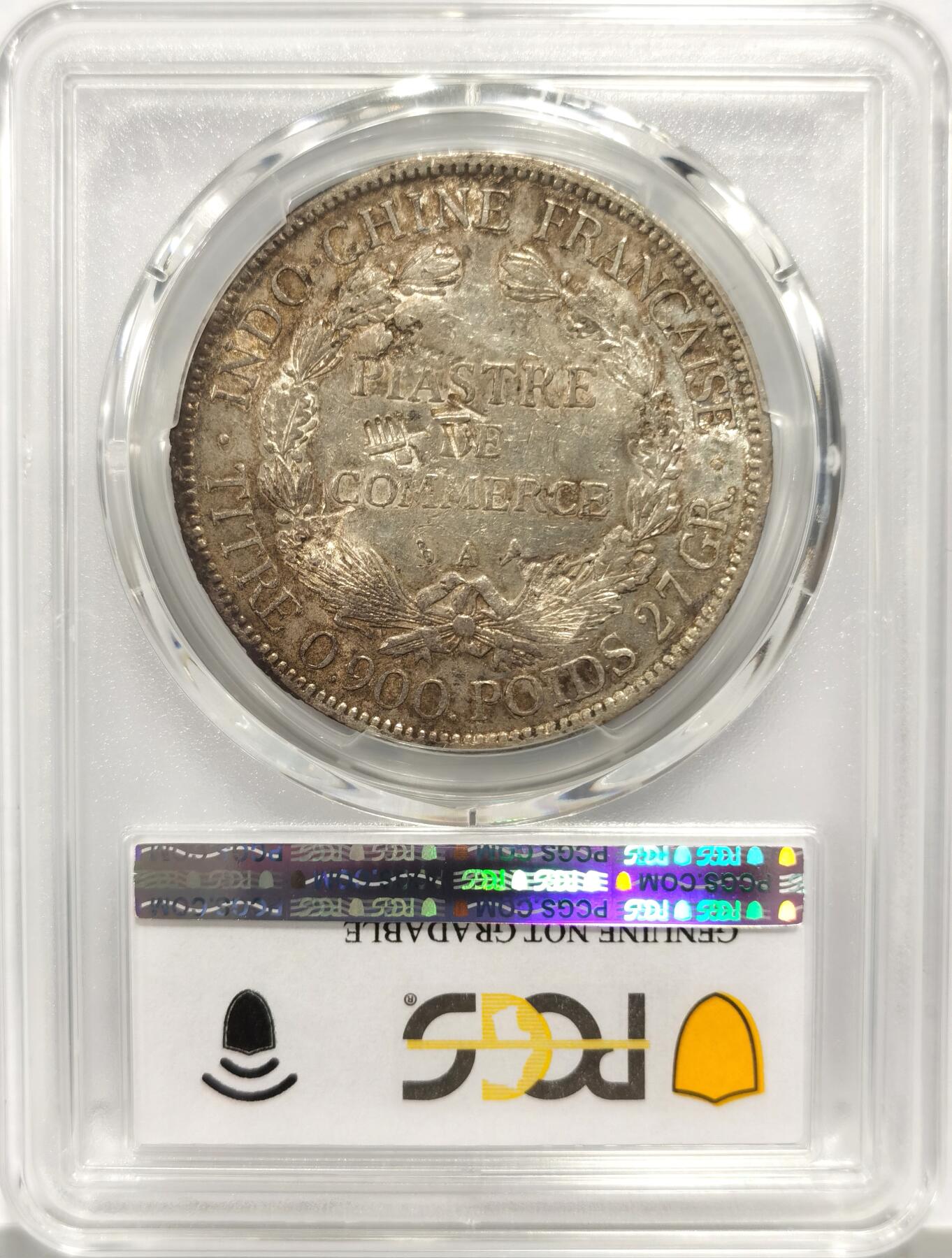 博洋堂世界钱币拍卖第139期（全场包邮） PCGS AU 法属印支1904年坐洋大银币，AU原光，“天”等精美戳记