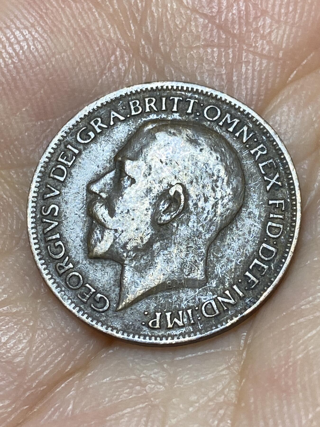2025年第八十九场(总第一百一十五场）外国好品散币(免佣金) 英国🇬🇧1921年1法新(乔治五世第二版)