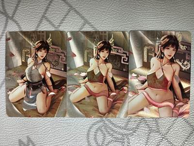花开卡拍第38期（9月14号周日截拍，品控勿拍!!!拍品不寄存，运费5元，自制卡难免瑕疵，可能存在轻微撞角爆边等出厂瑕疵，品控介意勿拍！） - 墨卡 生肖 龙 3张 粗闪三渐变