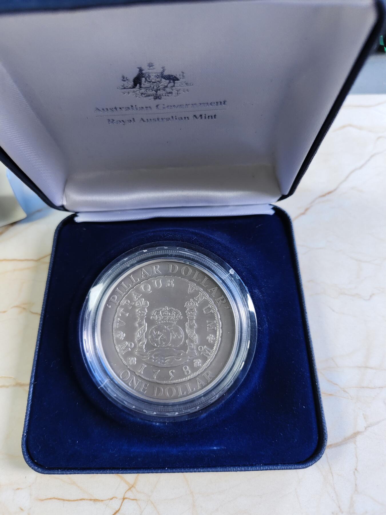 第175期拍卖【长期征集拍品】 澳大利亚2006年货币历史系列双柱仿古60.5克纪念银币,999银
