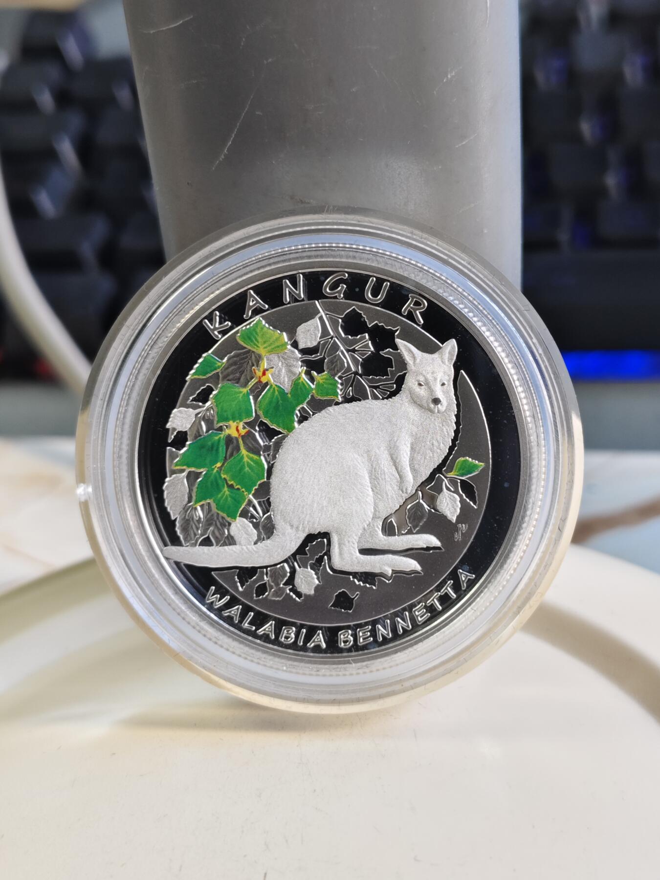 第175期拍卖【长期征集拍品】 澳大利亚波兰2013年联合发行袋鼠1盎司银币2枚套，999银，1盎司*2，发行10000套
