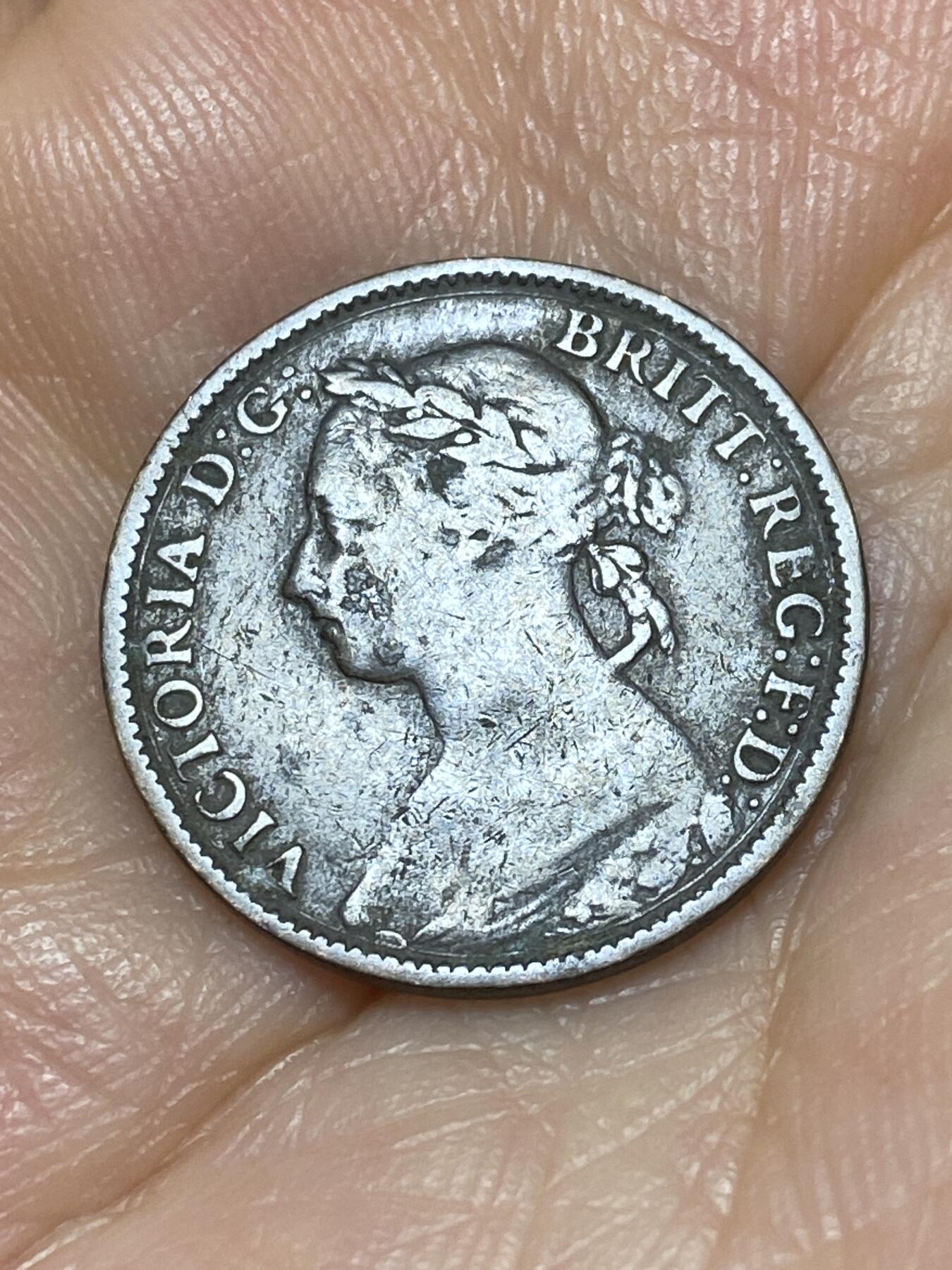 2025年第八十九场(总第一百一十五场）外国好品散币(免佣金) 英国🇬🇧1891年1法新(维多利亚女王中年，第三版)
