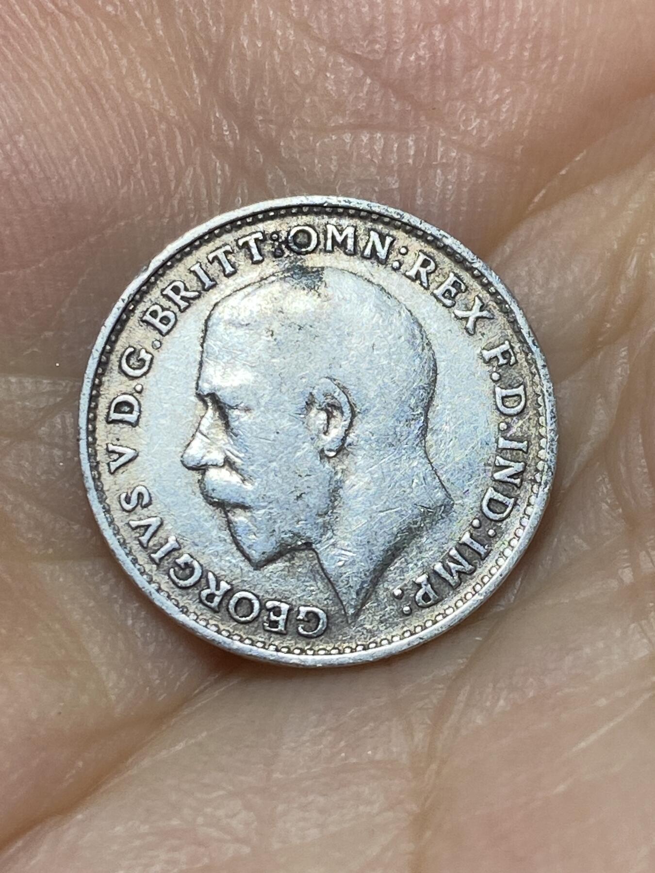 2025年第九十场(总第一百一十六场）外国好品散币(免佣金) 英国🇬🇧1916年3便士银币(乔治五世第一版，925高银)