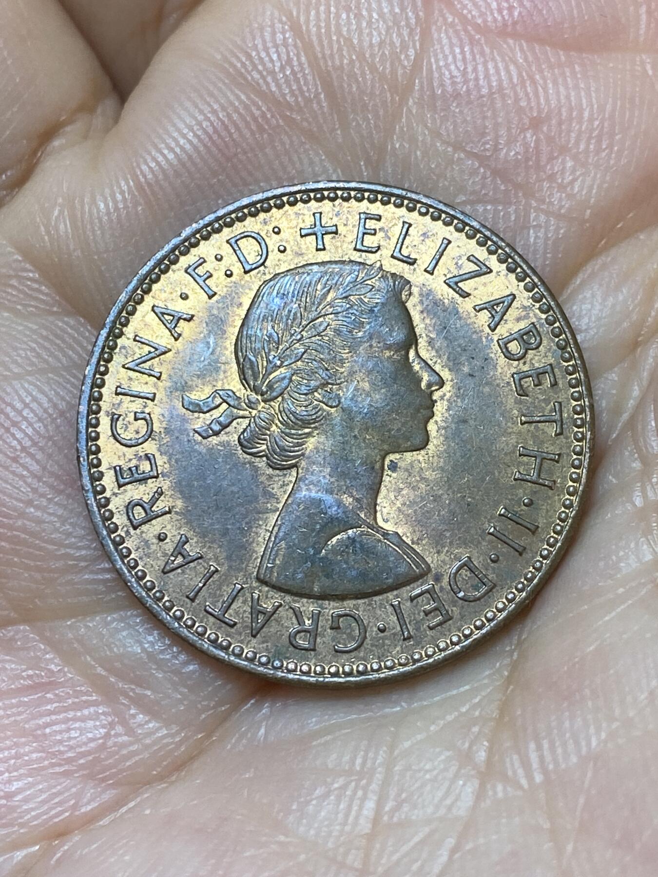 2025年第八十九场(总第一百一十五场）外国好品散币(免佣金) 英国🇬🇧1965年半便士(伊丽莎白二世青年桂冠第二版)