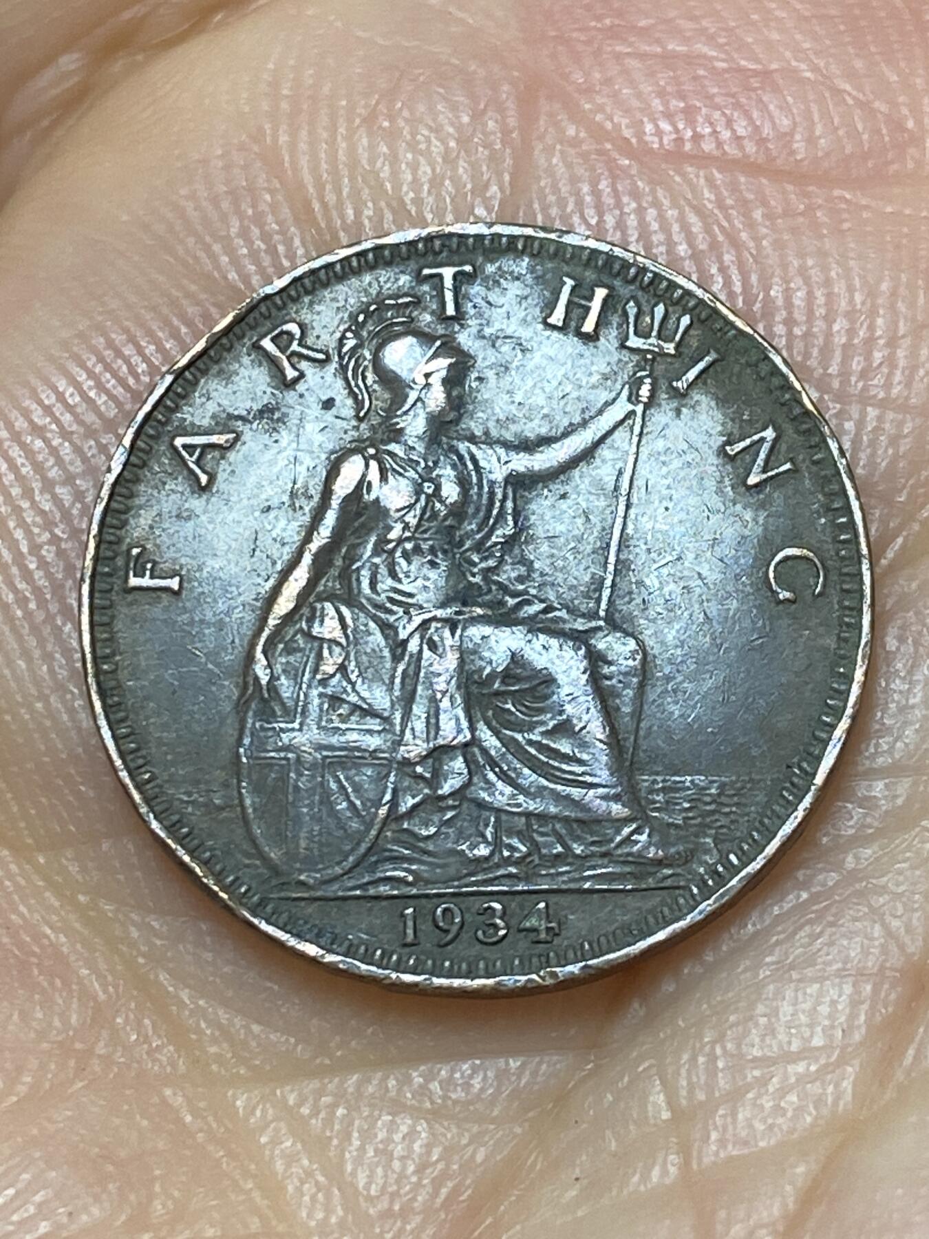 2025年第八十九场(总第一百一十五场）外国好品散币(免佣金) 英国🇬🇧1934年1法新(乔治五世第三版)