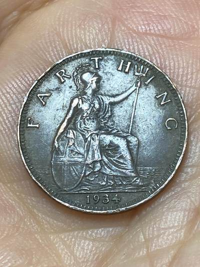 2025年第八十九场(总第一百一十五场）外国好品散币(免佣金) - 英国🇬🇧1934年1法新(乔治五世第三版)