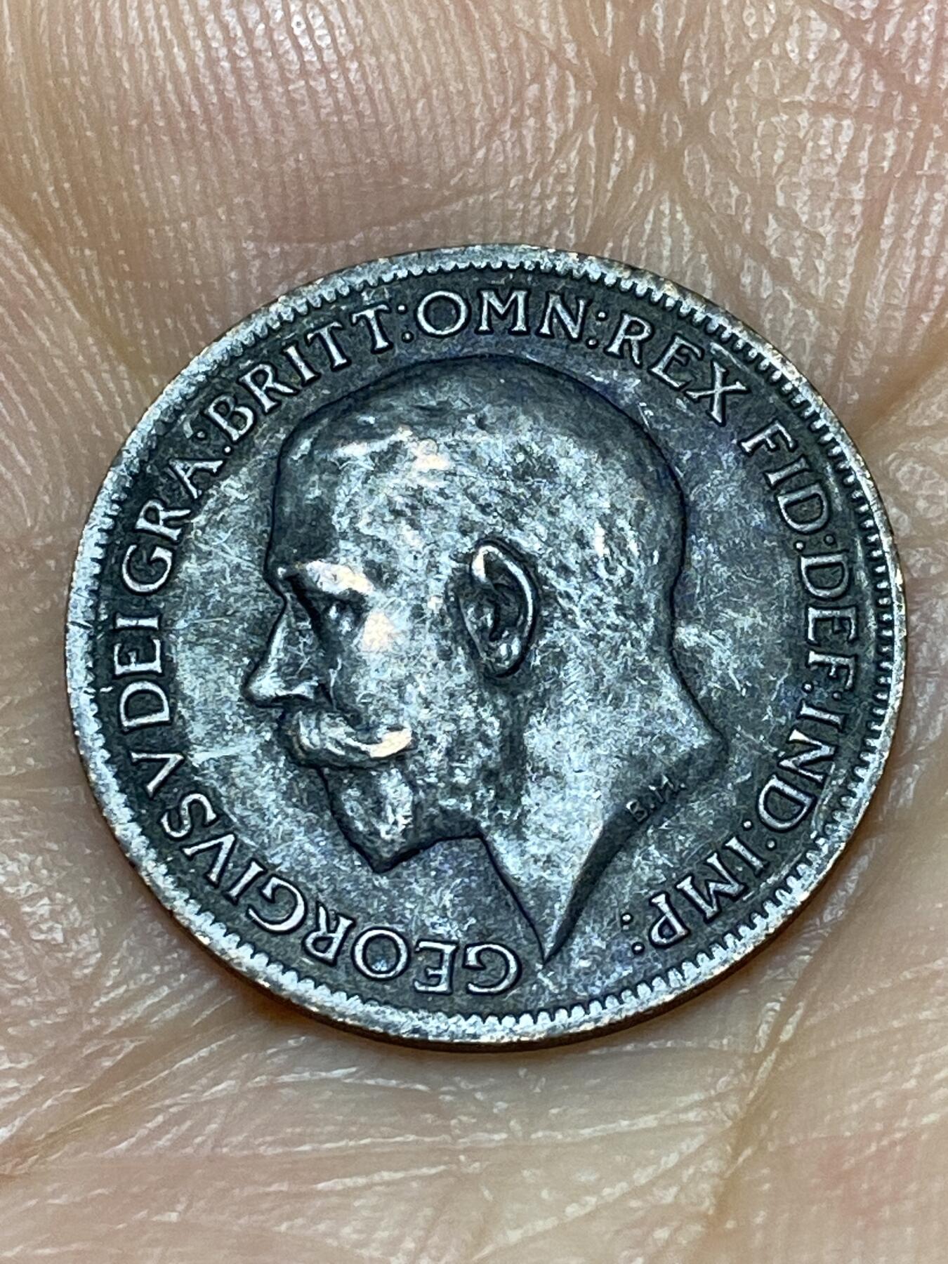 2025年第八十九场(总第一百一十五场）外国好品散币(免佣金) 英国🇬🇧1917年1法新(乔治五世第一版)