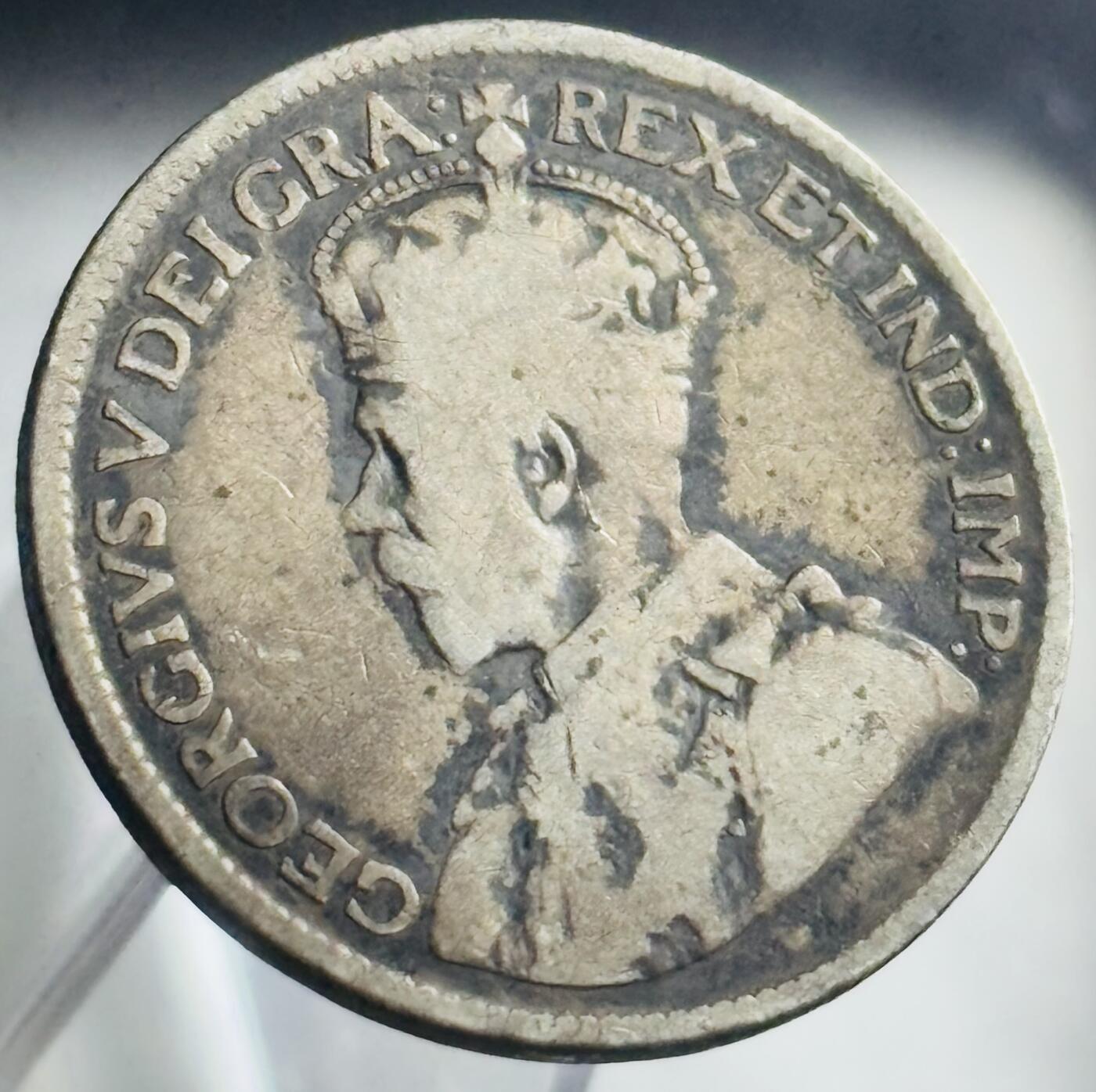 文馨钱币收藏第 271 场， 长期接收代拍品 少见包浆品 1917 年英属纽芬兰乔治五世 25 分银币