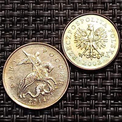 布加迪🐬～世界钱币(上海)🌾第 242 期 /  各国套币和散币 - 波兰🇵🇱和俄罗斯🇷🇺 2枚