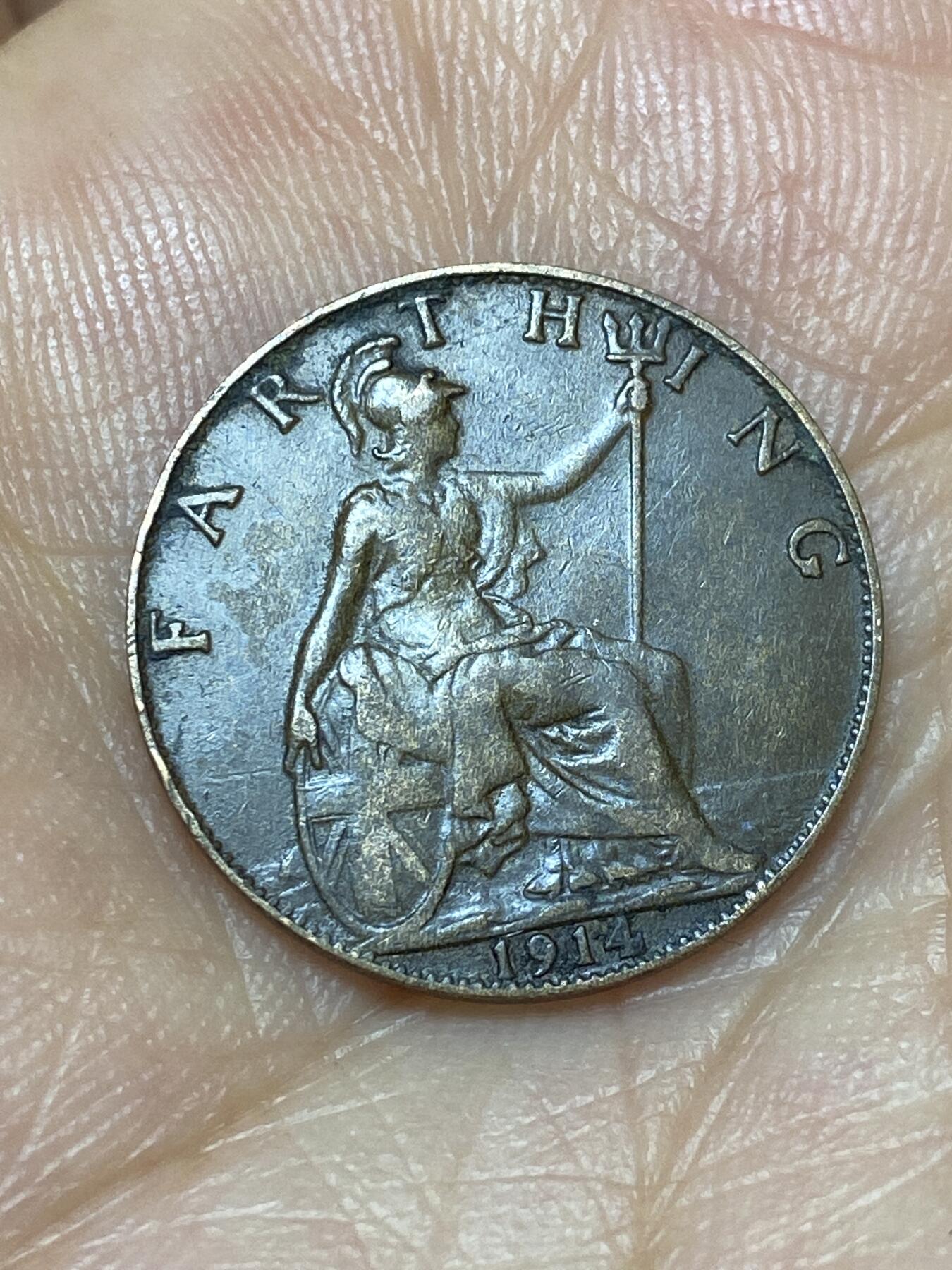 2025年第八十九场(总第一百一十五场）外国好品散币(免佣金) 好品–英国🇬🇧1914年1法新(乔治五世第一版)