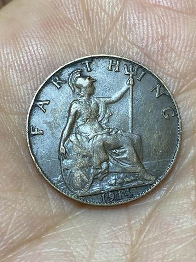 2025年第八十九场(总第一百一十五场）外国好品散币(免佣金) - 好品–英国🇬🇧1914年1法新(乔治五世第一版)