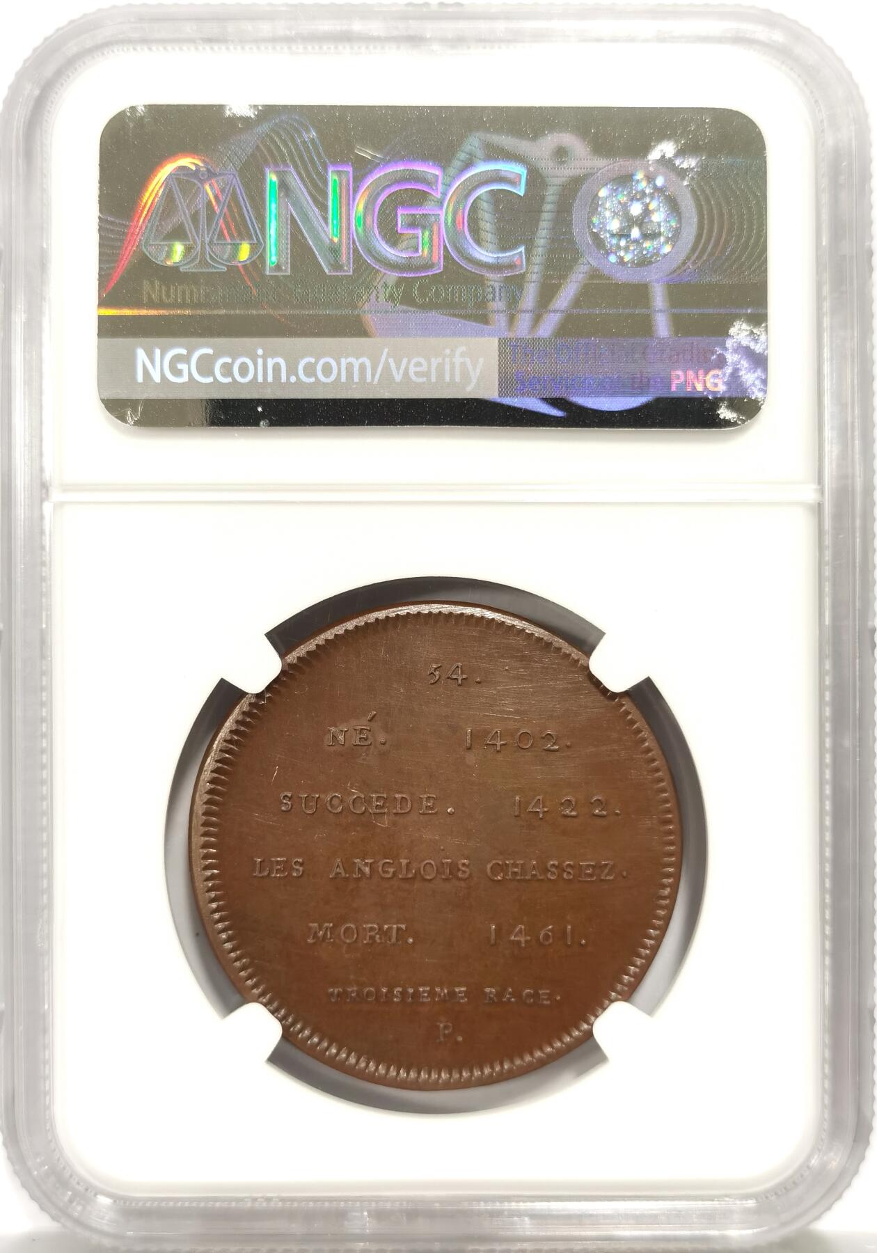 博洋堂世界钱币拍卖第139期（全场包邮） NGC MS67BN 1830-48年法国查理七世铜章 NGC唯一冠军分数，超级高分的法国铜章，非常经典的历代国王品种，超级高分极为难得，底板如丝绸般光滑无暇。博洋堂此前相近年份的67分法国铜章曾有4100元成交