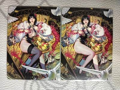 花开卡拍第38期（9月14号周日截拍，品控勿拍!!!拍品不寄存，运费5元，自制卡难免瑕疵，可能存在轻微撞角爆边等出厂瑕疵，品控介意勿拍！） - 妖姬传 李瓶儿双服饰 普卡2张