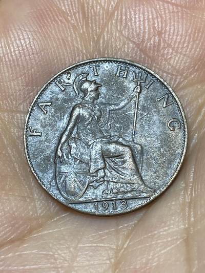 2025年第八十九场(总第一百一十五场）外国好品散币(免佣金) - 好品–英国🇬🇧1913年1法新(乔治五世第一版)