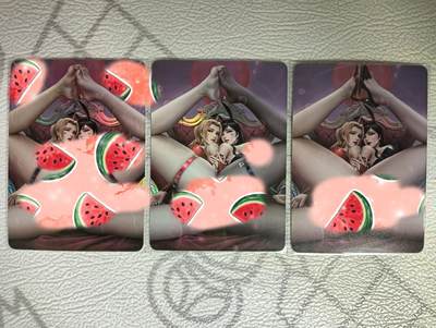 花开卡拍第38期（9月14号周日截拍，品控勿拍!!!拍品不寄存，运费5元，自制卡难免瑕疵，可能存在轻微撞角爆边等出厂瑕疵，品控介意勿拍！） - 绘天阁 艺术小套卡3张 彩闪