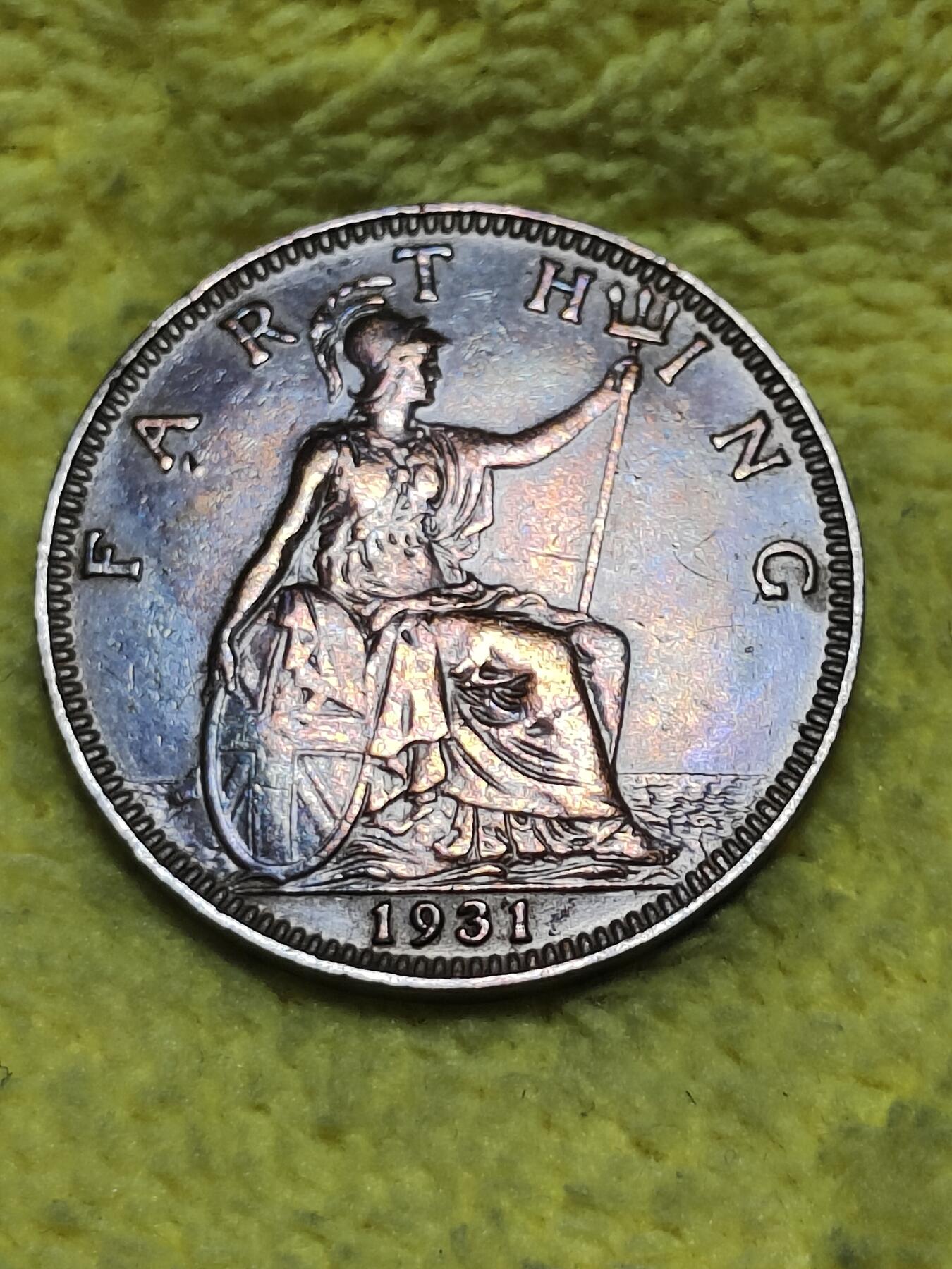 2025年第八十九场(总第一百一十五场）外国好品散币(免佣金) 带光好品–英国🇬🇧1931年1法新(乔治五世第三版)