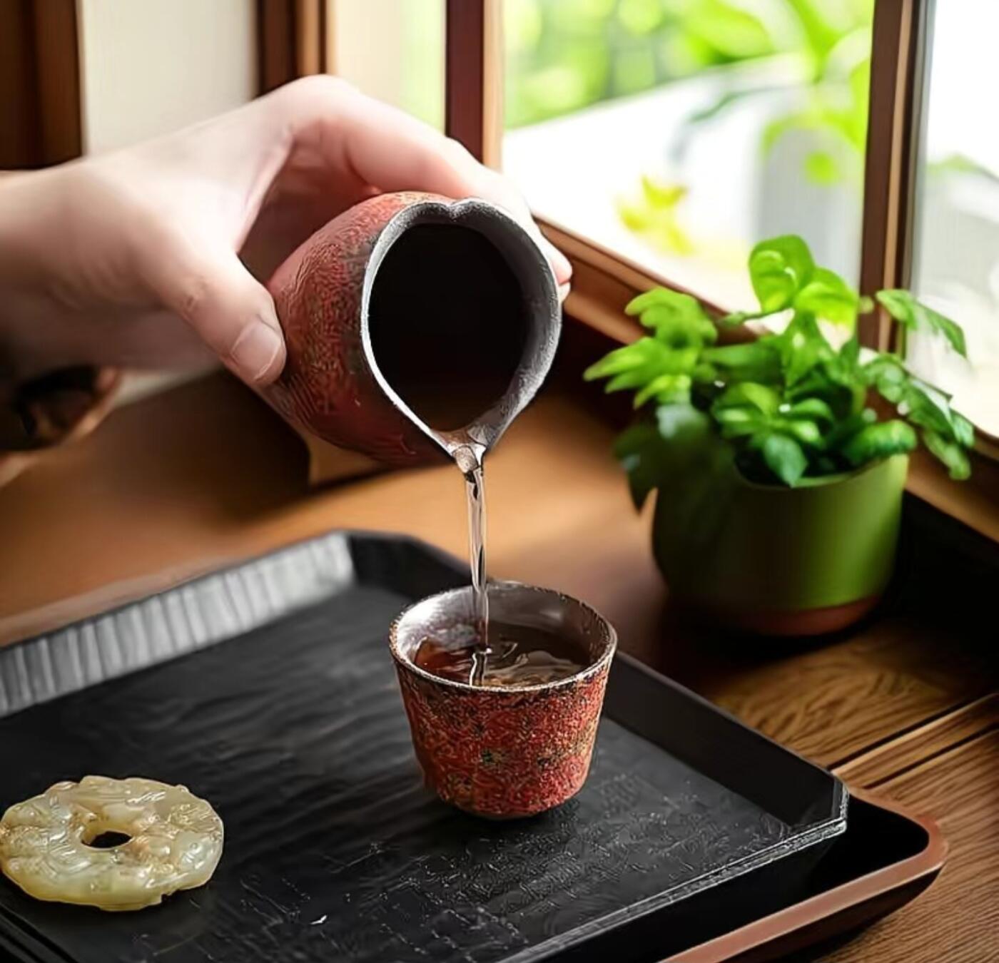 卢普澎老岩泥壶具专场 卢普澎老师满山红老岩泥品茗杯