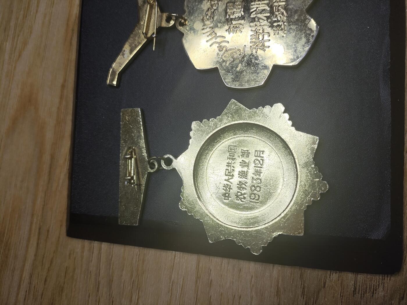 新时代收藏徽章红藏拍卖(第二十六场)  徽章纸品证书杂项 自治区气象局老专家樊焕宇同志的奖章和证书一套 荣获农技推广奖章和自治区科技进步4等奖 很少见实发奖章 老专家的科研成果百度可查 90岁高龄依然在研究东西 在八五计划期间科研成果明显荣获先进工作者等事迹 证书一共7本 奖章两枚