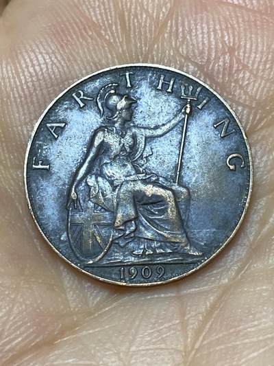 2025年第八十九场(总第一百一十五场）外国好品散币(免佣金) - 好品–英国🇬🇧1909年1法新(爱德华七世时期)