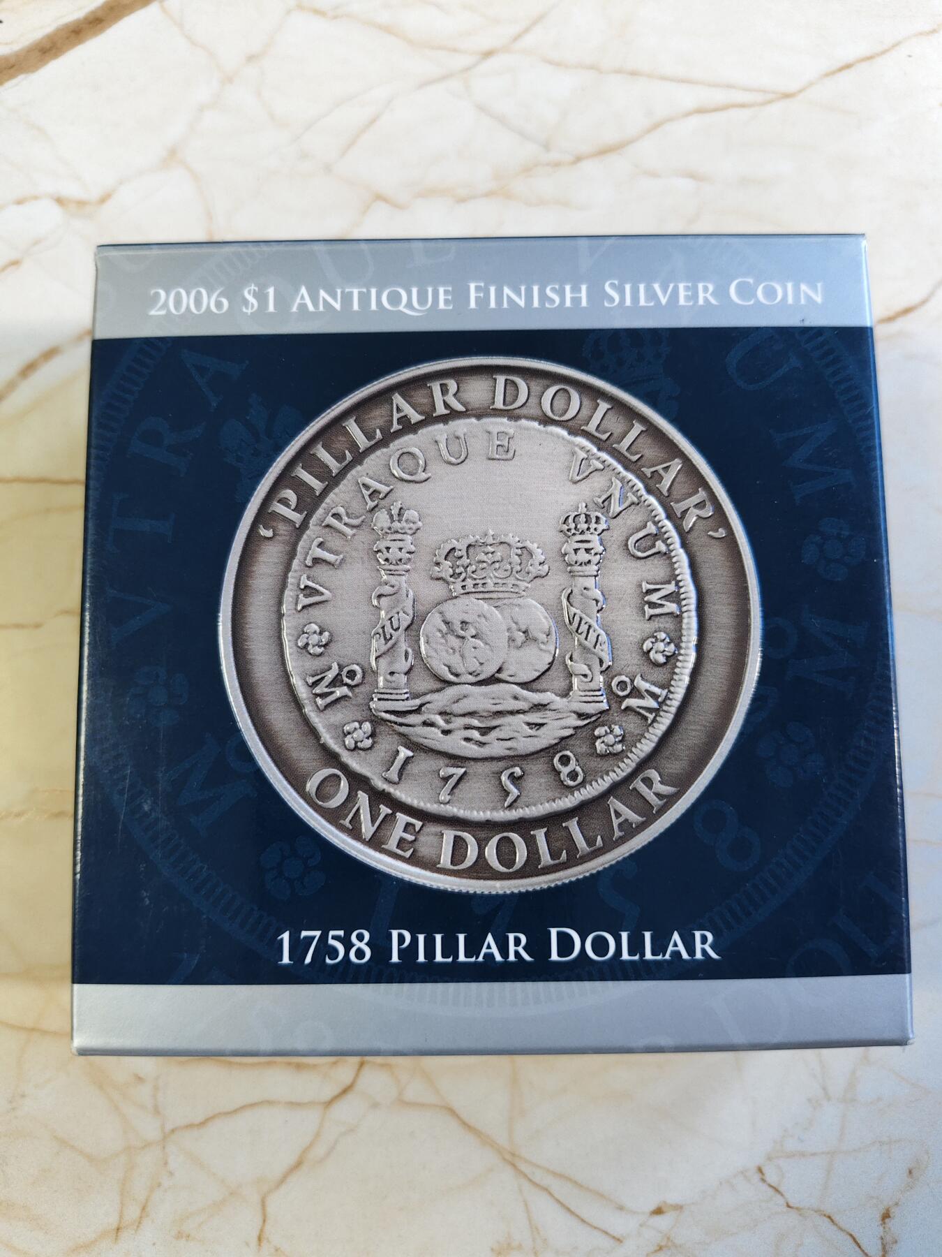 第175期拍卖【长期征集拍品】 澳大利亚2006年货币历史系列双柱仿古60.5克纪念银币,999银