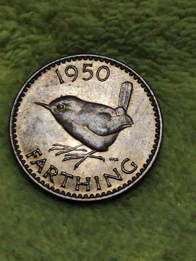 2025年第八十九场(总第一百一十五场）外国好品散币(免佣金) - 英国🇬🇧1950年1法新(乔治六世第二版)