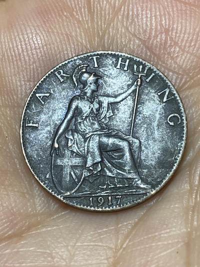 2025年第八十九场(总第一百一十五场）外国好品散币(免佣金) - 英国🇬🇧1917年1法新(乔治五世第一版)
