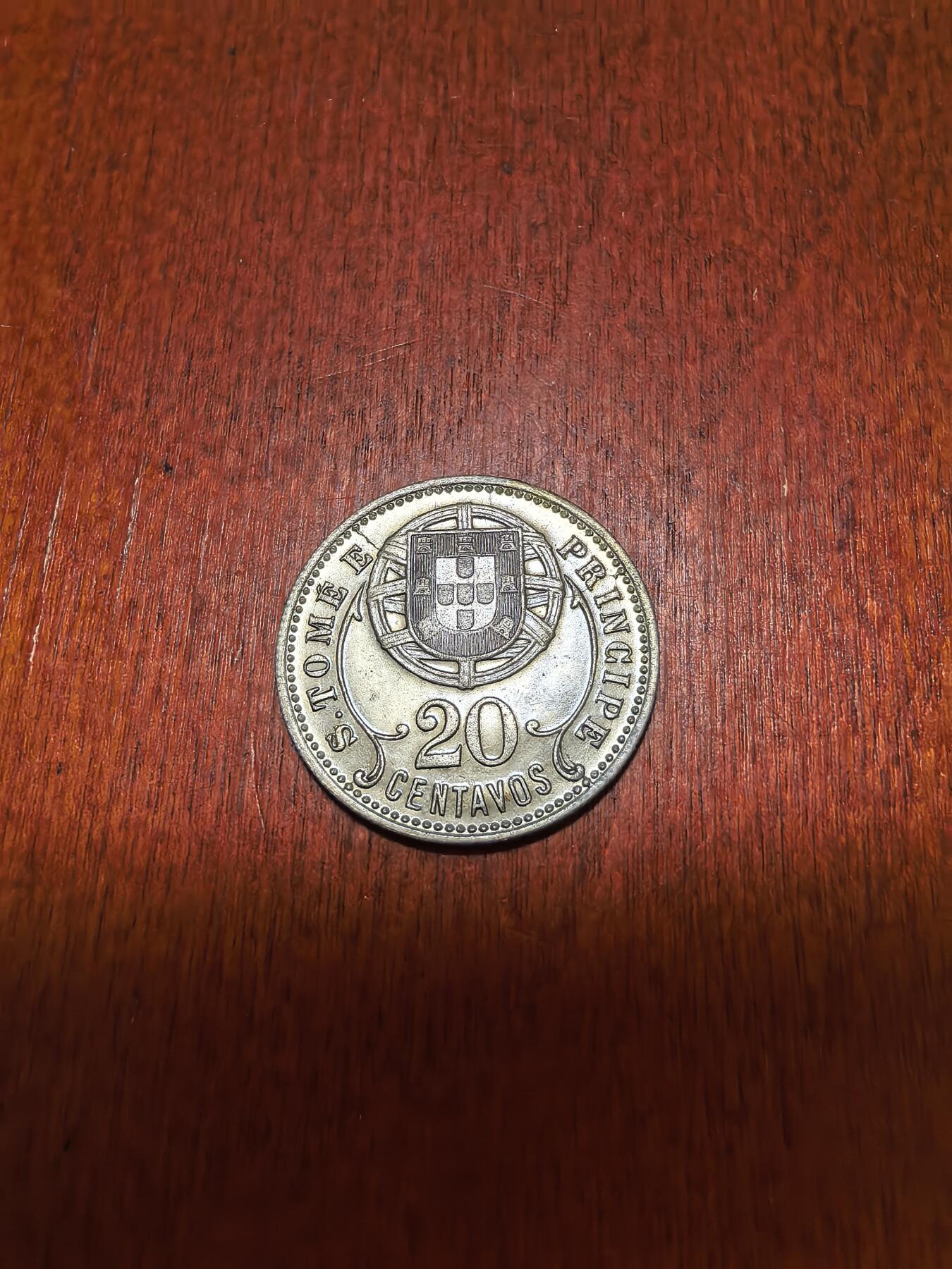 长老汇蛇年精选第四十五场拍卖 1929圣多美20分铜镍币，克书75美金（2），未流通品