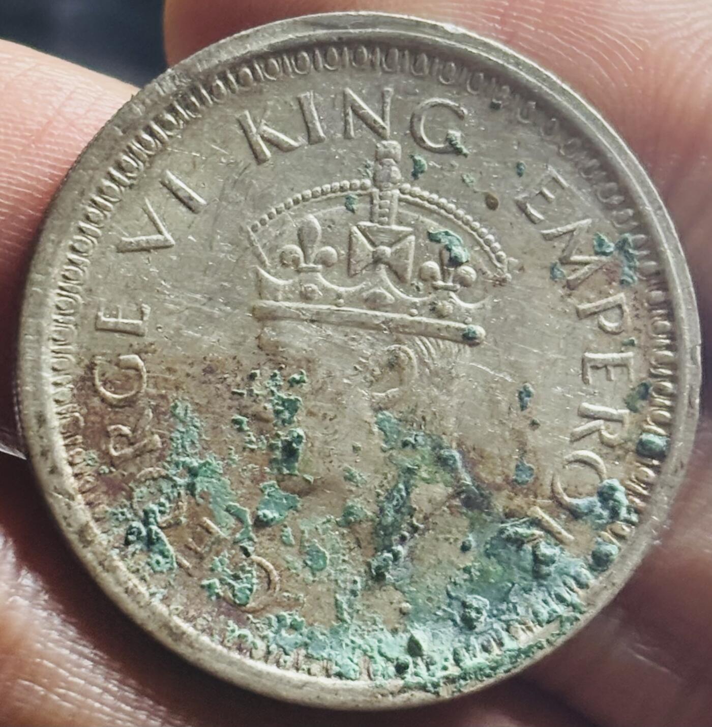 文馨钱币收藏第 271 场， 长期接收代拍品 1945 年英属印度皇帝乔治六世 1 卢比银币