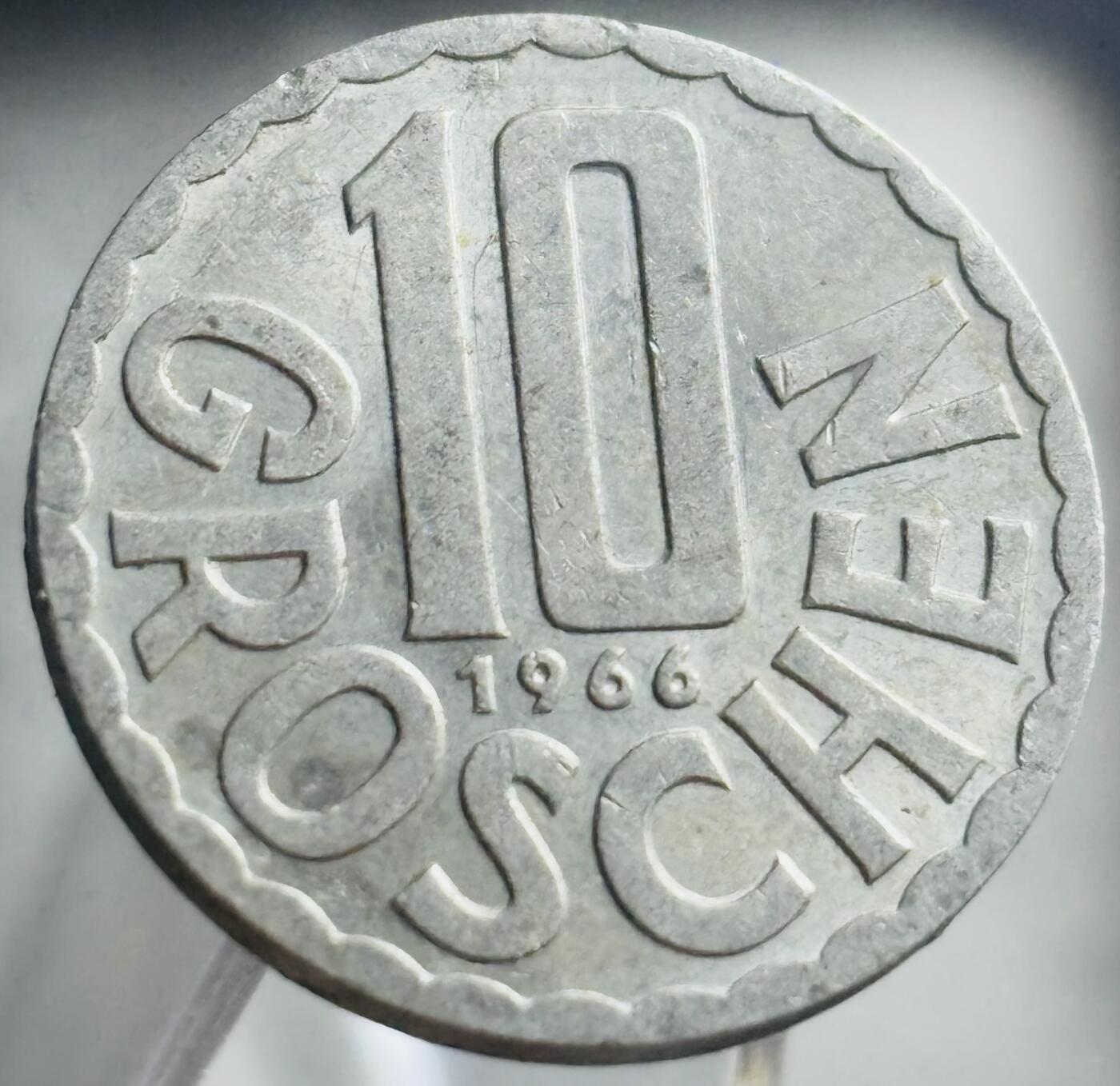 文馨钱币收藏第 271 场， 长期接收代拍品 1966 年奥地利 10 格罗申