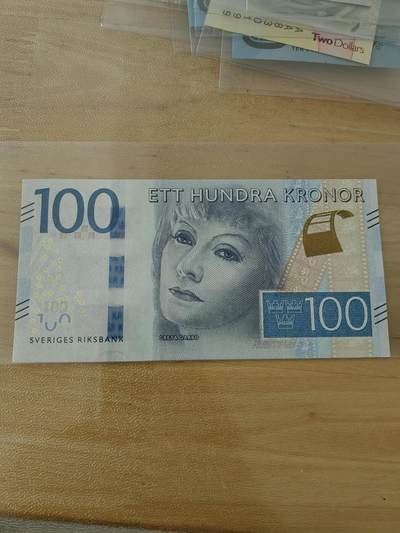 斯努比★部分UNC外币处理 - 瑞典100克朗嘉宝UNC