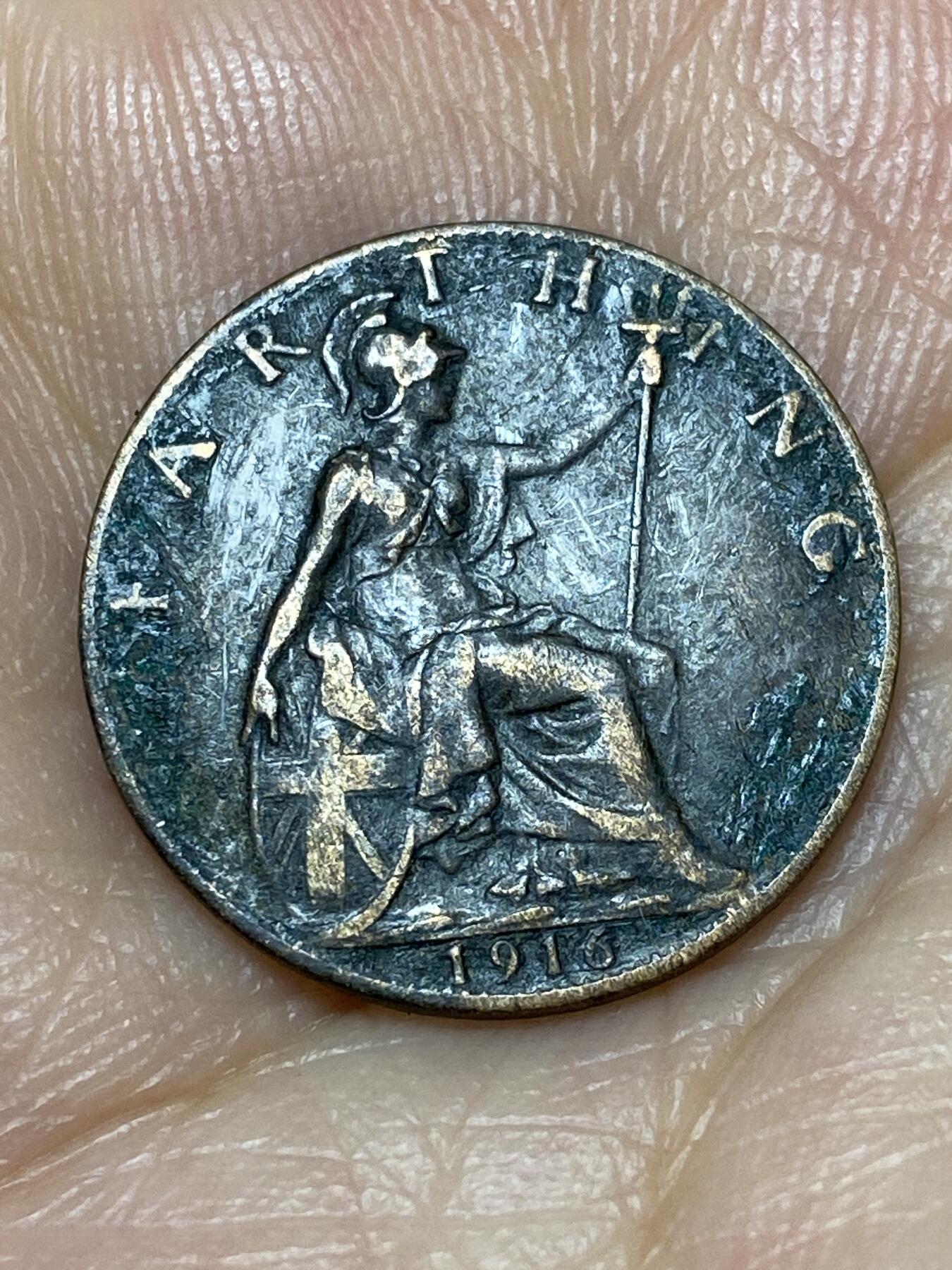 2025年第八十九场(总第一百一十五场）外国好品散币(免佣金) 英国🇬🇧1916年1法新(乔治五世第一版)