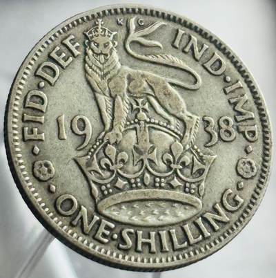 文馨钱币收藏第 271 场， 长期接收代拍品 - 1938 年英国乔治六世 1 先令银币，首发版