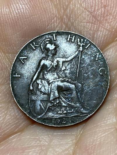 2025年第八十九场(总第一百一十五场）外国好品散币(免佣金) - 英国🇬🇧1924年1法新(乔治五世第二版)