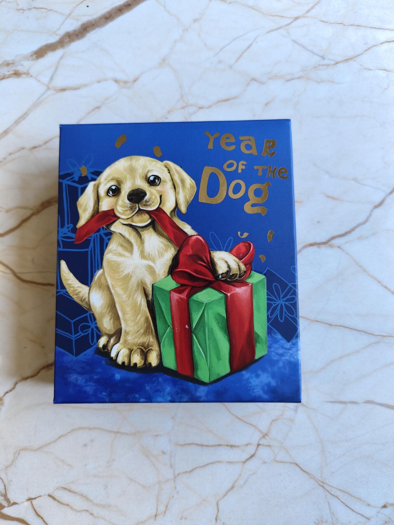 第175期拍卖【长期征集拍品】 图瓦卢2018年生肖宝宝系列狗宝宝半盎司纪念彩银币，999银，发行7500枚