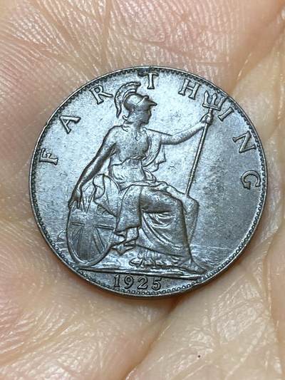 2025年第八十九场(总第一百一十五场）外国好品散币(免佣金) - 英国🇬🇧1925年1法新(乔治五世第二版，关门年)