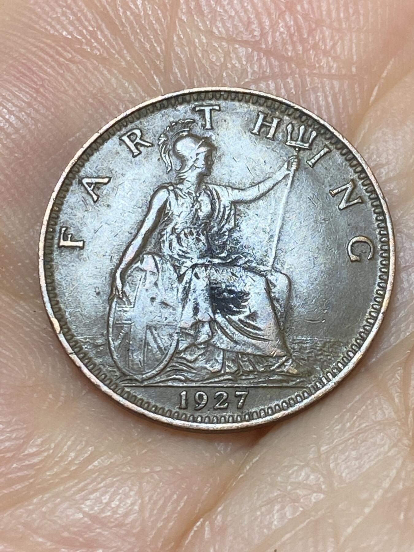 2025年第八十九场(总第一百一十五场）外国好品散币(免佣金) 英国🇬🇧1927年1法新(乔治五世第三版)