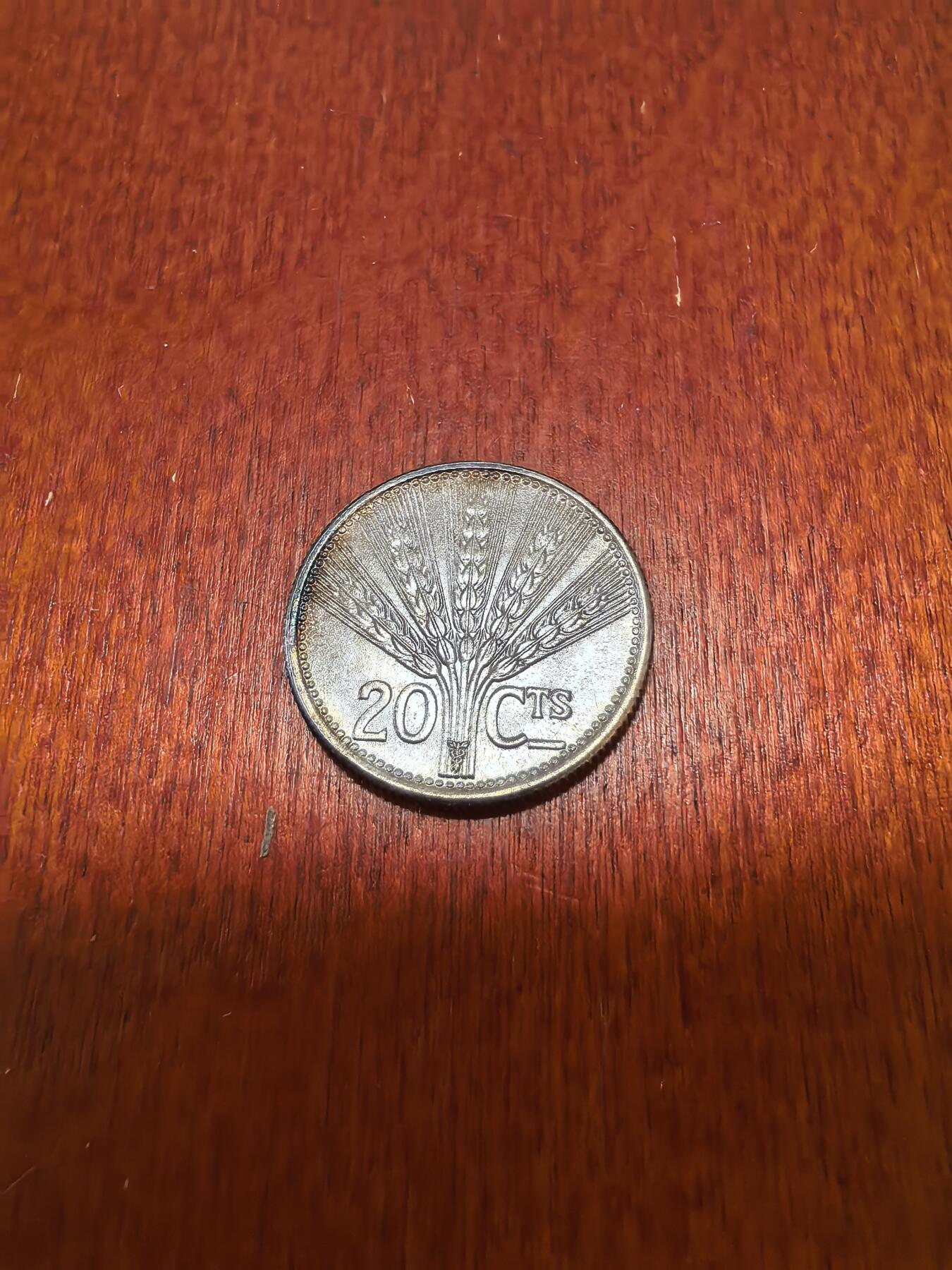 长老汇蛇年精选第四十五场拍卖 1954乌拉圭20分银币，原光