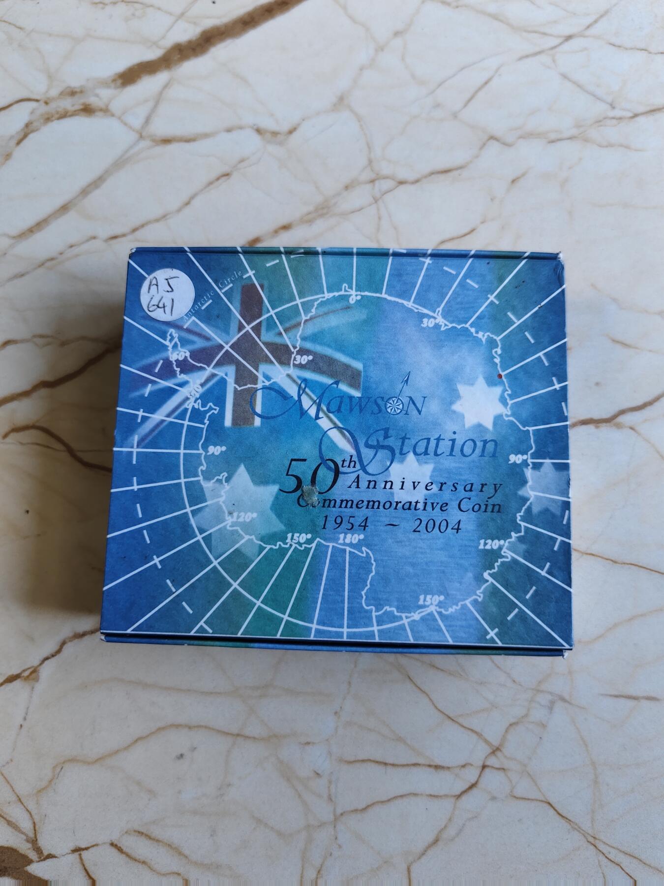 第175期拍卖【长期征集拍品】 澳大利亚2004年南极领地系列莫森站1盎司彩银币，999银