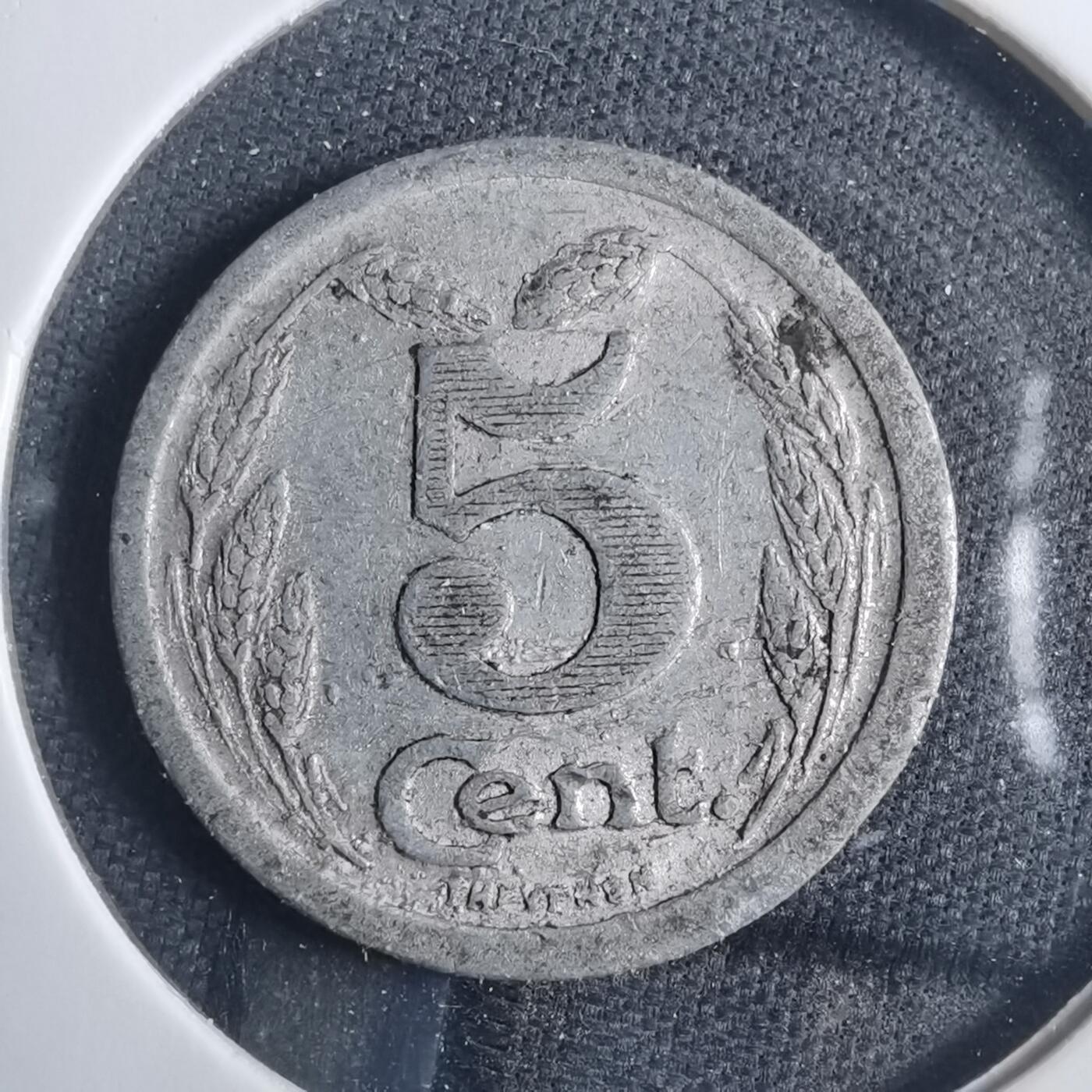 沼泽如烟--第838场 法国1921年紧急代币5分