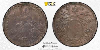博洋堂世界钱币拍卖第139期（全场包邮） - PCGS F Details 教皇国1780年庇护六世1SCUDO大银