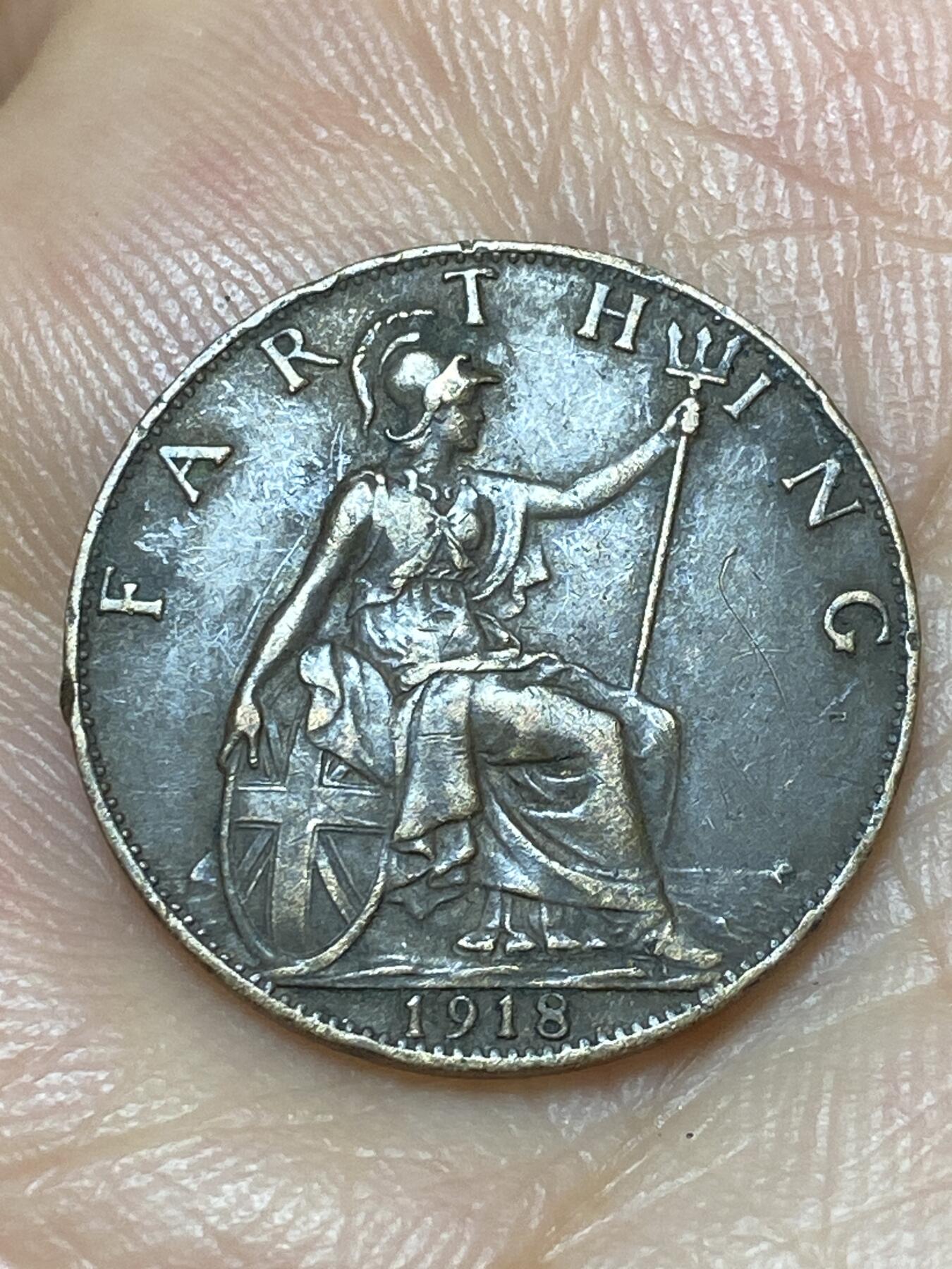 2025年第八十九场(总第一百一十五场）外国好品散币(免佣金) 好品–英国🇬🇧1918年1法新(乔治五世第一版，关门年)