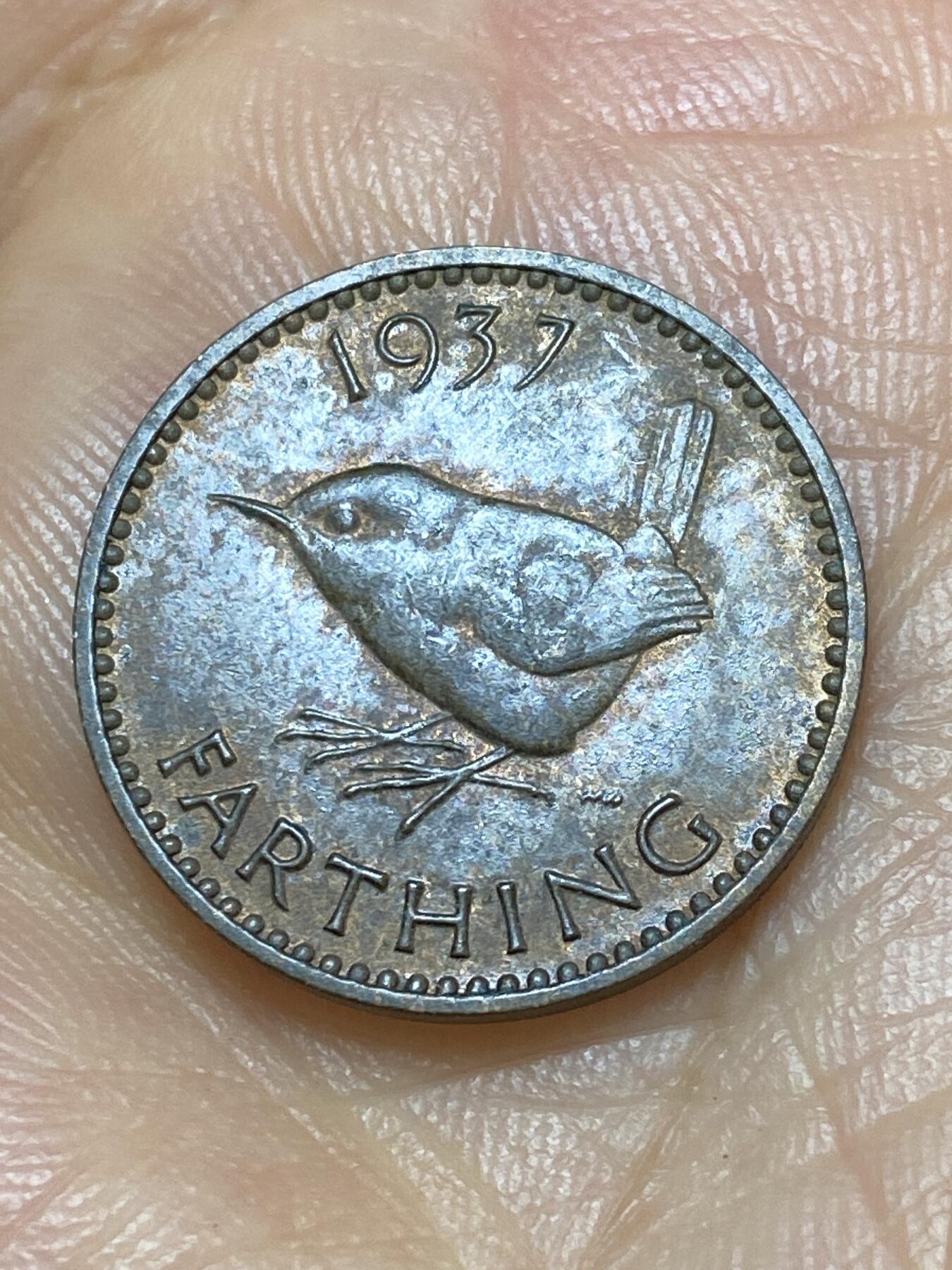 2025年第八十九场(总第一百一十五场）外国好品散币(免佣金) 英国🇬🇧1937年1法新(乔治六世登基年，第一版首发年)
