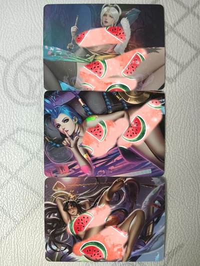 花开卡拍第38期（9月14号周日截拍，品控勿拍!!!拍品不寄存，运费5元，自制卡难免瑕疵，可能存在轻微撞角爆边等出厂瑕疵，品控介意勿拍！） - 艺术卡 3张 彩闪