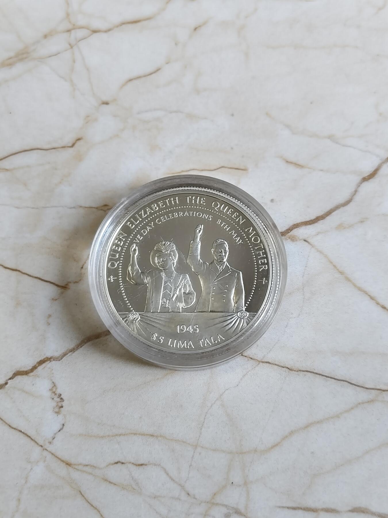 第175期拍卖【长期征集拍品】 托克劳1997年庆祝国家独立活动纪念银币，925银，有氧化
