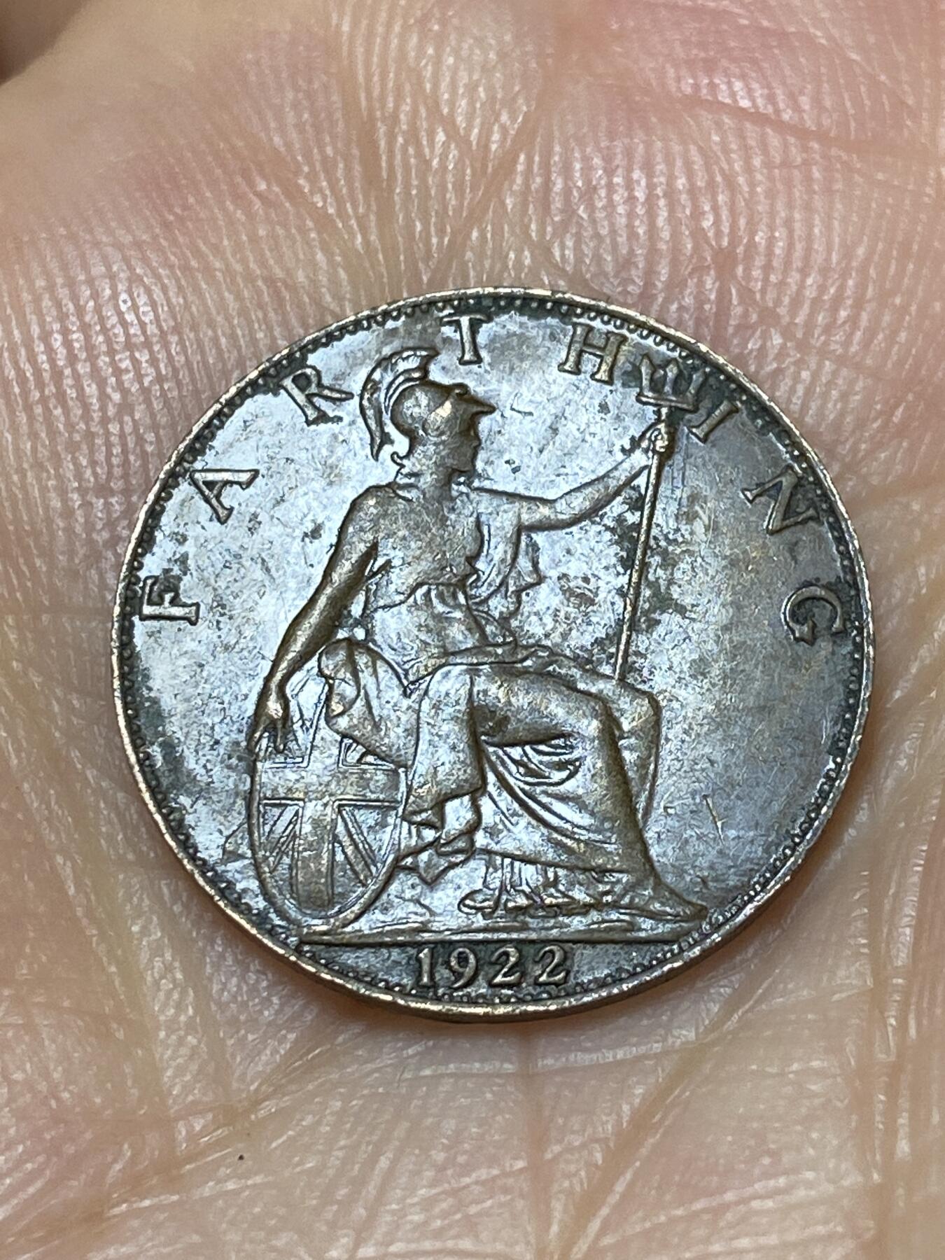 2025年第八十九场(总第一百一十五场）外国好品散币(免佣金) 英国🇬🇧1922年1法新(乔治五世第二版)