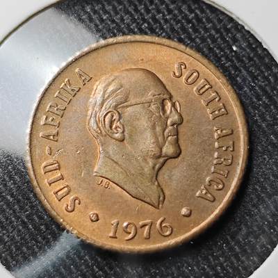 KK钱币收藏小铺 套币专场 2月预留时间 周末发货 -  1976南非1分铜币 好品
